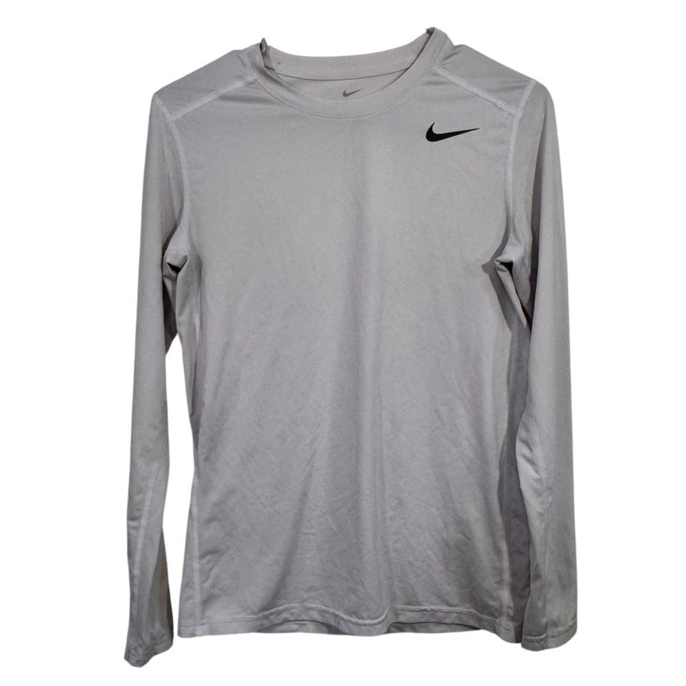 Nike Dri-Fit White Long Sleeve Athletic T-Shirt